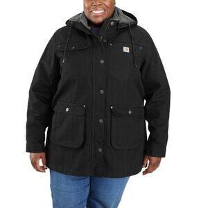 Carhartt Women's Black Field Jacket Loose Fit Size 3X